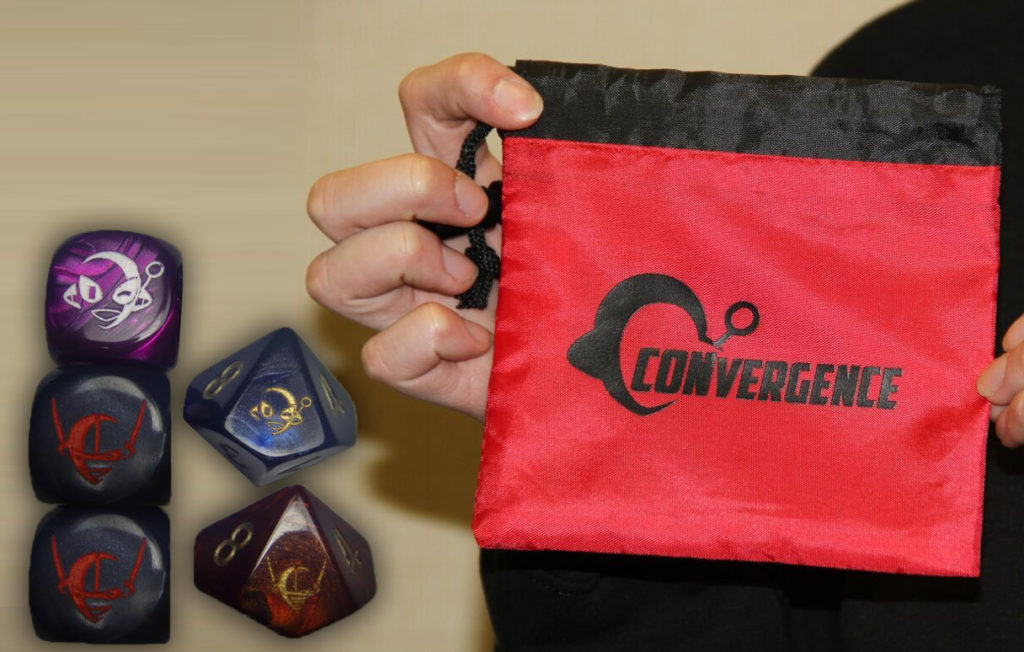 CONvergence dice and dice bag in one image