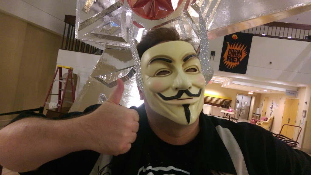 Christopher Jones wearing the Mark 2's Vendetta Mask