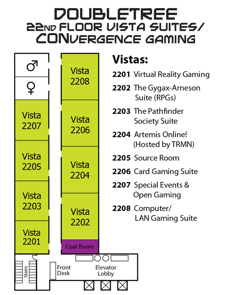 CVG 2017 - DoubleTree 22nd Floor Map
