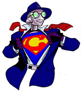 Connie as Clark Kent