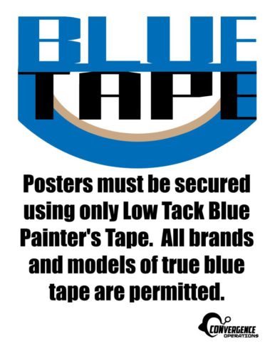 Blue Tape poster in the style of Blue Sun Corporation from Firefly