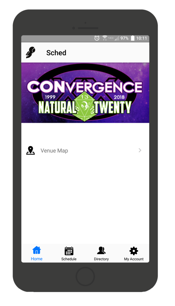 CONvergence 2018 in the Sched app