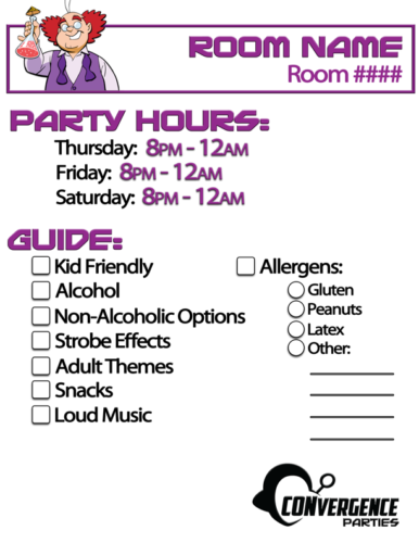 Sample Party Room Guide