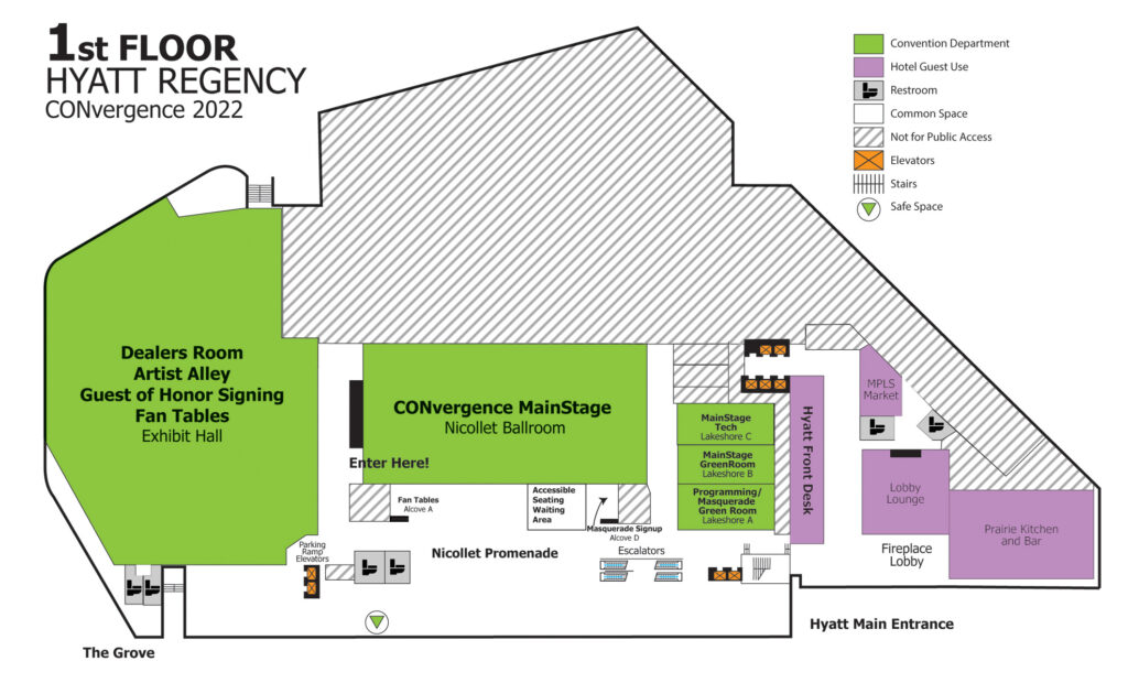 CONvergence 2022 1st Floor Map