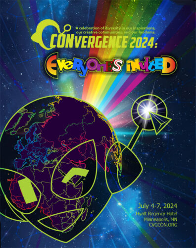 CONvergence 2024: Everyone's Invited. A celebration of diversity in our inspirations, our creative communities and our fandoms.